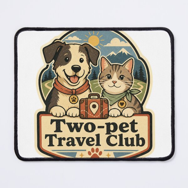 Item preview, Two Pet Travel Club Pet Lover Badge designed and sold by houseoflushella.