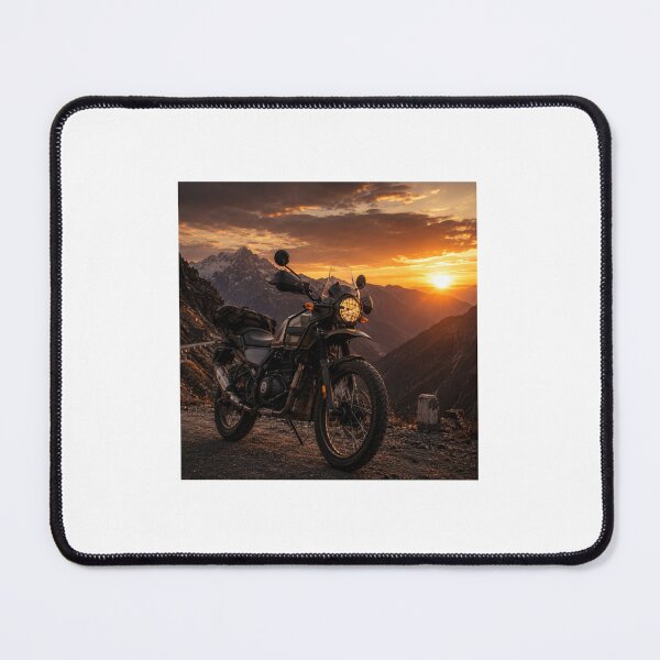 Item preview, Adventure Motorcycle Mountain Sunset Landscape Art designed and sold by YogiCodeLab.
