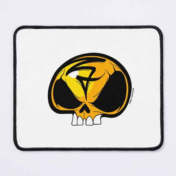 Item preview, Yellow Anime Alien Skull Flat Brush Streetwear Art designed and sold by elmuna.