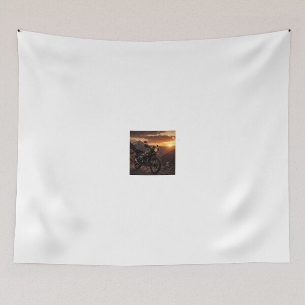 Item preview, Adventure Motorcycle Mountain Sunset Landscape Art designed and sold by YogiCodeLab.