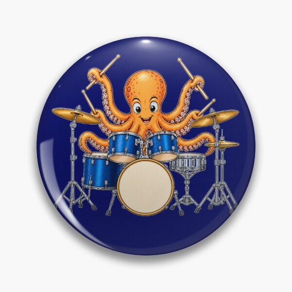 Item preview, Octopus Drummer Funny Ocean Animal Playing Drums Music Lover designed and sold by Evelashop.