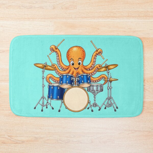 Item preview, Octopus Drummer Funny Ocean Animal Playing Drums Music Lover designed and sold by Evelashop.