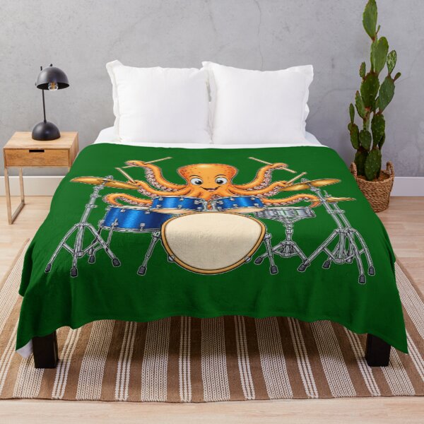 Item preview, Octopus Drummer Funny Ocean Animal Playing Drums Music Lover designed and sold by Evelashop.