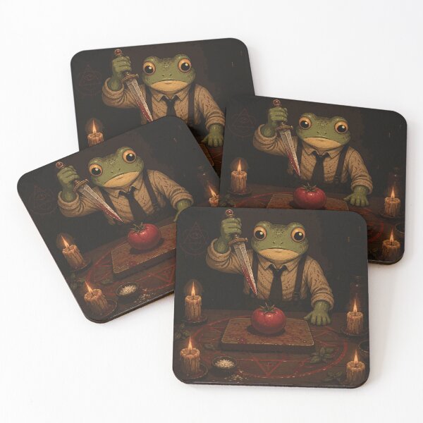 Item preview, Ritual Tomato Frog Sticker – Dark Gardening Horror | Eldritch Kitchen Comedy designed and sold by SimplePoDesign.