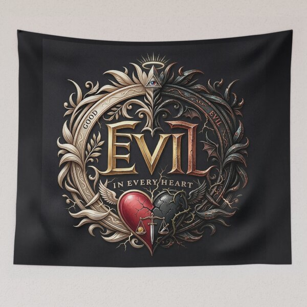 Item preview, Evil In Every Heart Emblems designed and sold by Voodoo Store Paranormal Collections.