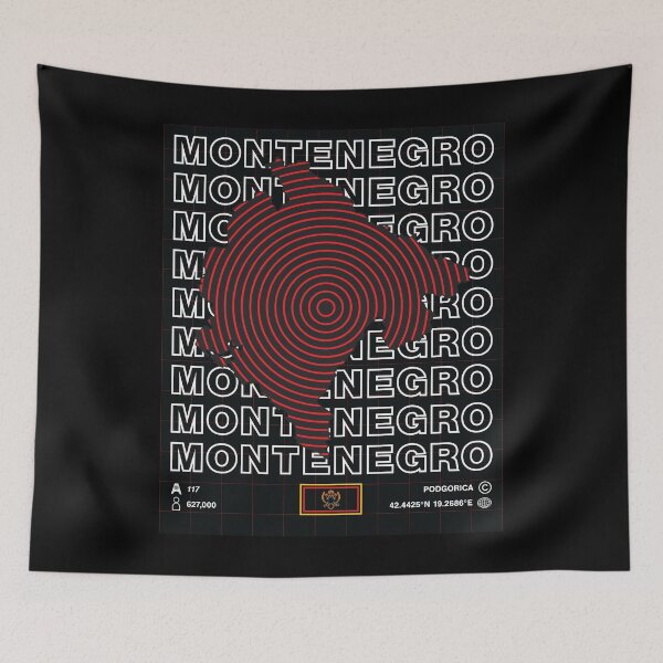 Item preview, Montenegro Minimal Map designed and sold by Atlas-Array.
