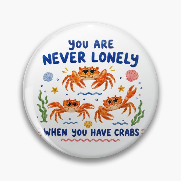Item preview, you are never lonely when you have crabs, weird, joke, summer, short exchange gift designed and sold by Sprinkle12345.
