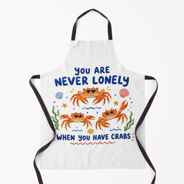 Item preview, you are never lonely when you have crabs, weird, joke, summer, short exchange gift designed and sold by Sprinkle12345.