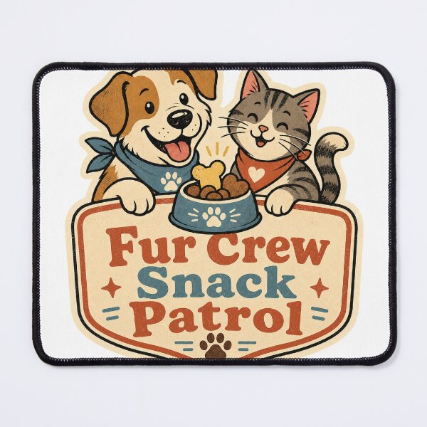 Item preview, Fur Crew Snack Patrol Pet Humor designed and sold by houseoflushella.