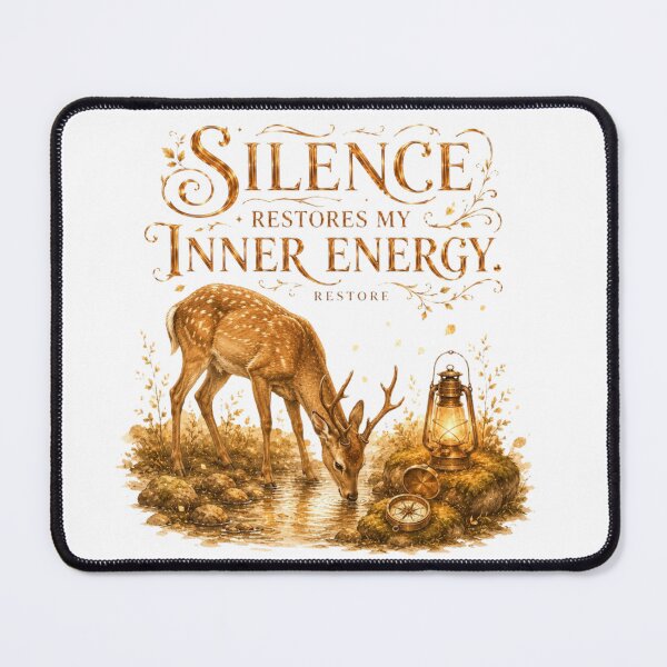 Item preview, Silence Restores My Inner Energy Vintage Deer Introvert Art designed and sold by AQUILAKREO.