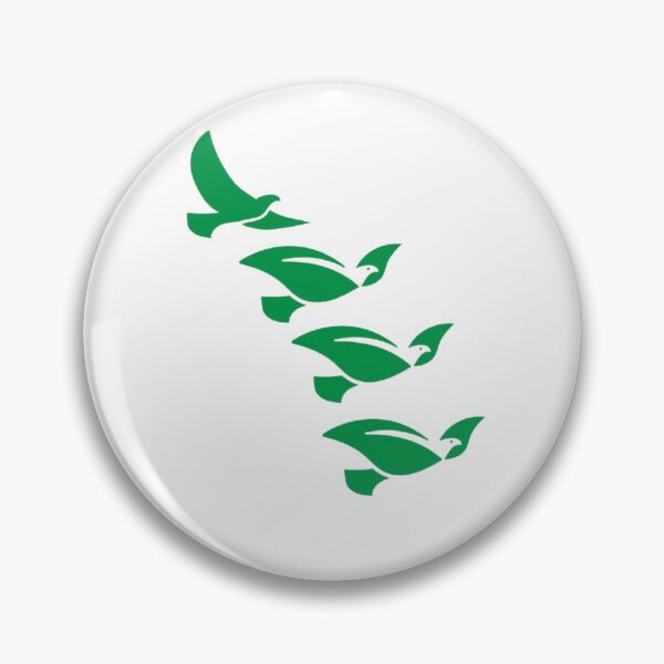Item preview, Minimal Green Flying Bird Leaf Illustration designed and sold by EdgeSphere.