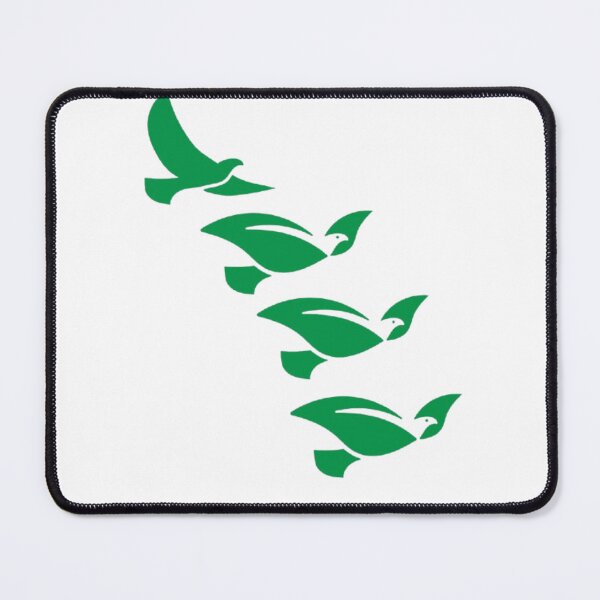 Item preview, Minimal Green Flying Bird Leaf Illustration designed and sold by EdgeSphere.