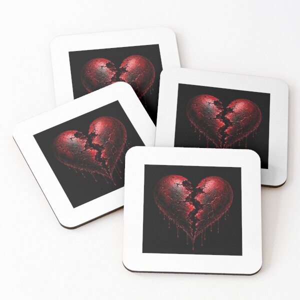 Item preview, Bleeding Broken Heart Dark Grunge Art designed and sold by YogiCodeLab.