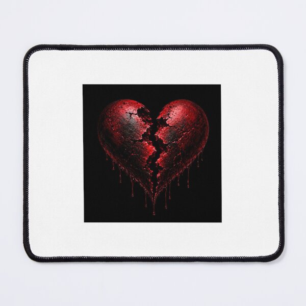 Item preview, Bleeding Broken Heart Dark Grunge Art designed and sold by YogiCodeLab.
