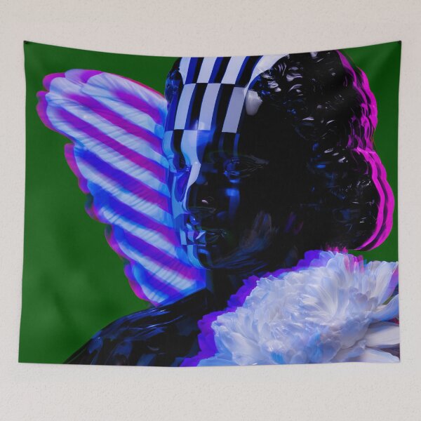 Item preview, Vaporwave Classical Bust With Flower designed and sold by bubblegoth.