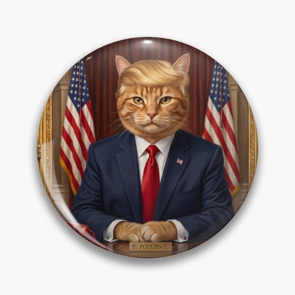 Item preview, The Commander in Chief: Funny Presidential Cat Parody designed and sold by Frog Level Treasures.
