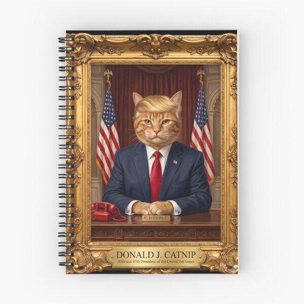 Item preview, The Commander in Chief: Funny Presidential Cat Parody designed and sold by Frog Level Treasures.