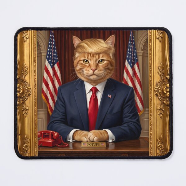 Item preview, The Commander in Chief: Funny Presidential Cat Parody designed and sold by Frog Level Treasures.