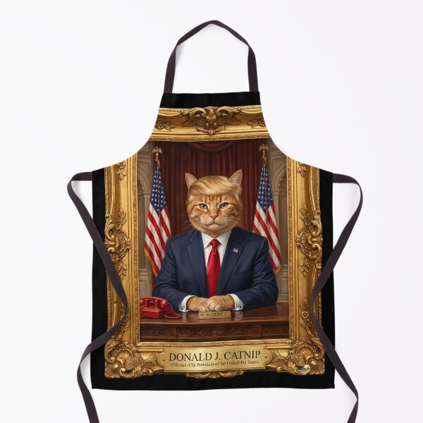 Item preview, The Commander in Chief: Funny Presidential Cat Parody designed and sold by Frog Level Treasures.