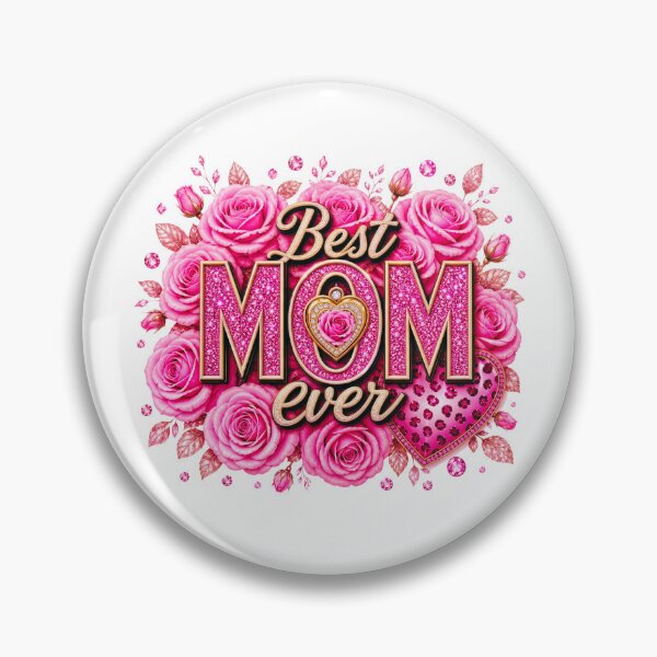 Item preview, Best Mom Ever Pink Roses Glitter Heart Design designed and sold by ShopUniverse.
