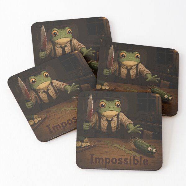 Item preview, Impossible Frog Sticker – Escaping Cucumber Horror | Dark Kitchen Comedy designed and sold by SimplePoDesign.