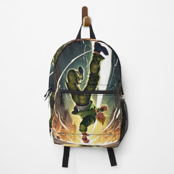 Item preview, Manga - Saiyan Character, Energetic Freefall in Urban Scenery designed and sold by Zone--Gaming.
