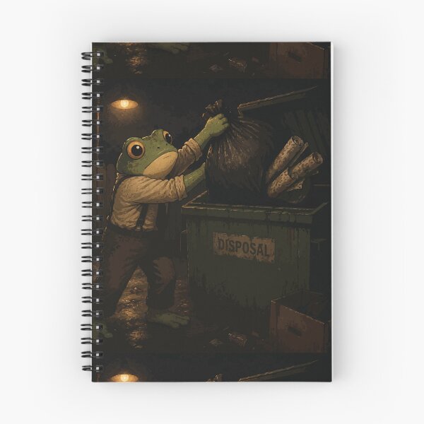 Item preview, Night Disposal Frog Sticker – Dark Humor Dumpster Cleanup | Suspicious Trash Night designed and sold by SimplePoDesign.