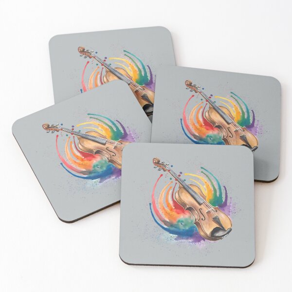 Item preview, Rainbow Violin Harmony - International Jazz Day designed and sold by Art-Arcade6.