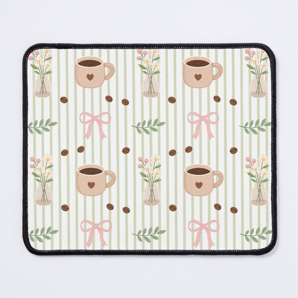 Item preview, Coffee Mug and Daisy Flower Sage Stripe Seamless Pattern designed and sold by Anne97s.