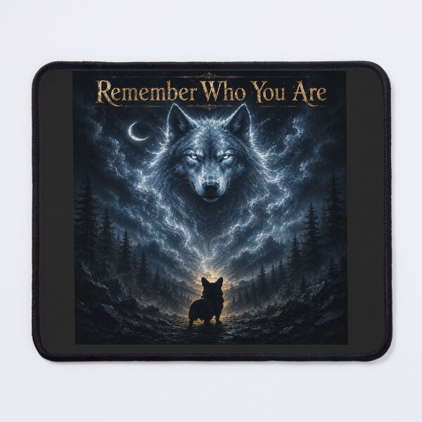 Item preview, Remember Who You Are Corgi Spirit Wolf Fantasy designed and sold by POD DYNASTY | Original Print On Demand T-Shirt Graphics.