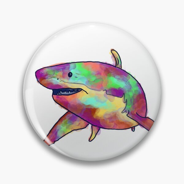 Item preview, Shark, Vibrant watercolour, Animal Collection, Under the Sea designed and sold by DoodlingMissy.