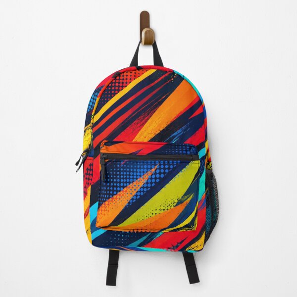 Item preview, Abstract Neon Racing Graphic | Dynamic Red Cyan Streetwear Art designed and sold by SnazzyStudio1 .