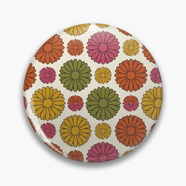 Item preview, Retro Flat Graphic Gerbera Daisy Seamless Pattern designed and sold by Inkworksbyshery.