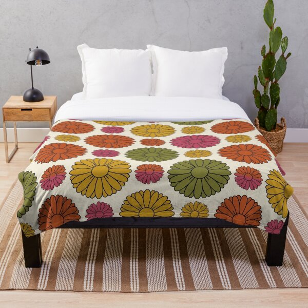 Aperçu de l'œuvre Motif sans couture rétro plat de gerbera créée et vendue par Inkworksbyshery.