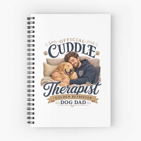 Item preview, Official Cuddle Therapist Golden Retriever Dog Dad T-Shirt designed and sold by Ashley critters.