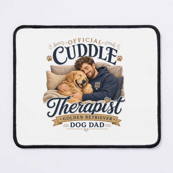 Item preview, Official Cuddle Therapist Golden Retriever Dog Dad T-Shirt designed and sold by Ashley critters.