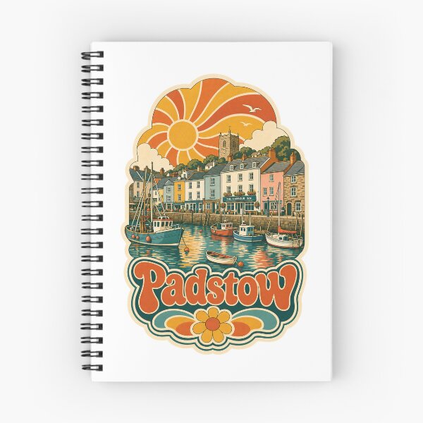 Item preview, Padstow England Travel Souvenir - Retro Illustration designed and sold by VisualArtsOasis.