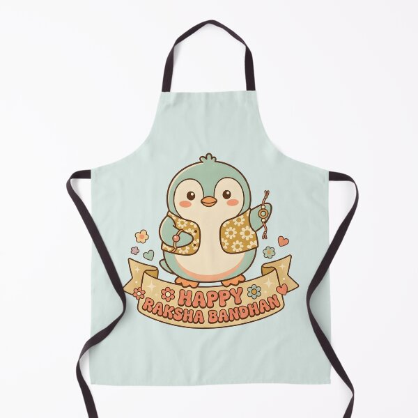 Item preview, Retro Cute Penguin Happy Raksha Bandhan designed and sold by dreephic22.