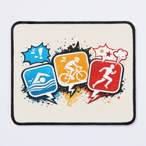 Item preview, Funny Swim Bike Run Triathlon Gift Art designed and sold by Corvoria.