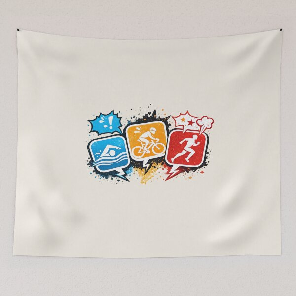 Item preview, Funny Swim Bike Run Triathlon Gift Art designed and sold by Corvoria.