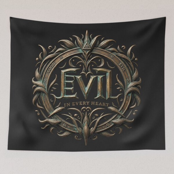 Item preview, Evil In Every Heart Crest designed and sold by Voodoo Store Paranormal Collections.