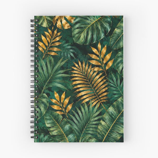 Item preview, Luxury Black & Gold Tropical Leaves Pattern Palm Monstera Banana Leaves Jungle designed and sold by SOUFIANE1991.