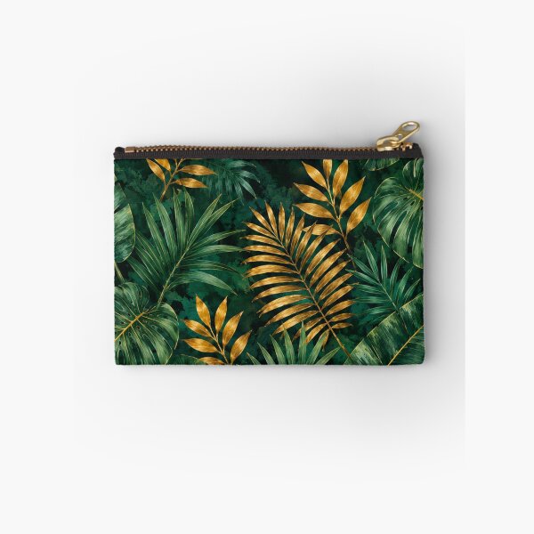 Item preview, Luxury Black & Gold Tropical Leaves Pattern Palm Monstera Banana Leaves Jungle designed and sold by SOUFIANE1991.