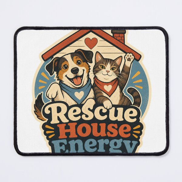Item preview, Rescue House Energy Pet Lover Badge designed and sold by houseoflushella.