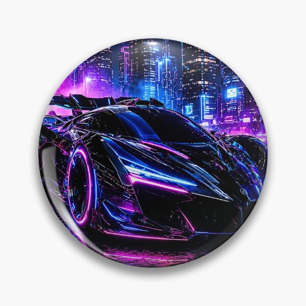 Item preview, Cyber Neon Hypercar designed and sold by Gold&pixels.