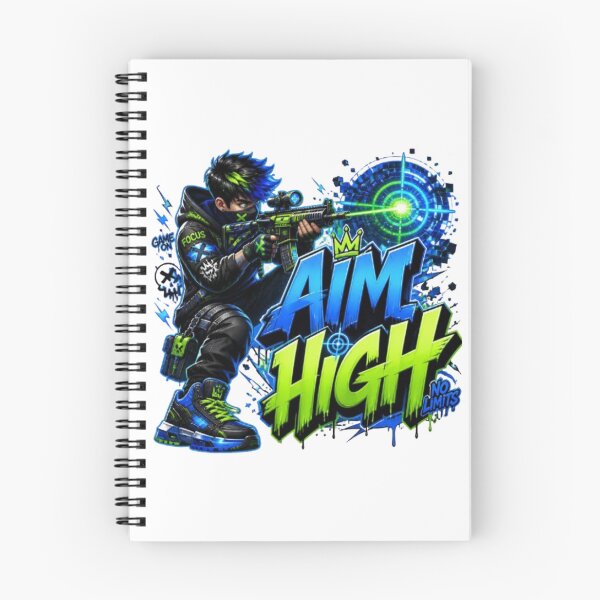 Item preview, AIM HIGH Gaming Sticker | Neon Esports Streetwear Graphic Design designed and sold by Stylestickers55.