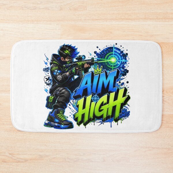 Item preview, AIM HIGH Gaming Sticker | Neon Esports Streetwear Graphic Design designed and sold by Stylestickers55.