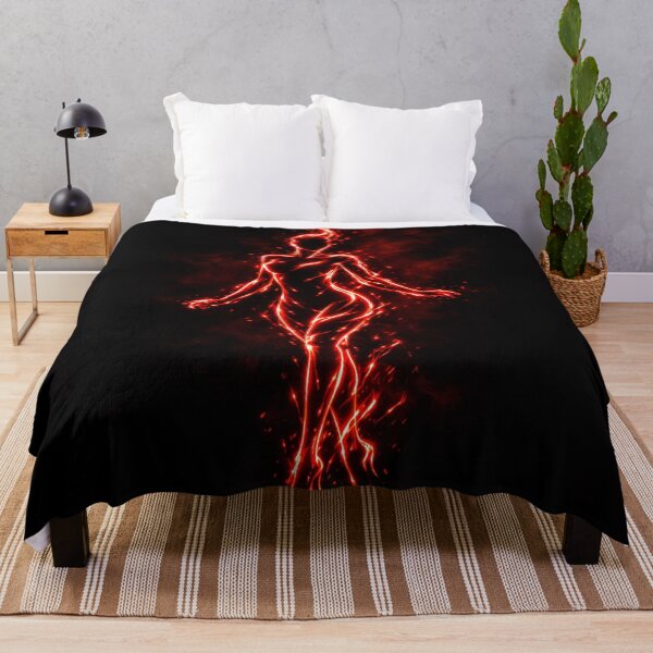 Item preview, Neon Fire Elemental Silhouette - Glowing Flame Fantasy Art Home Decor designed and sold by Bela Ambrus.