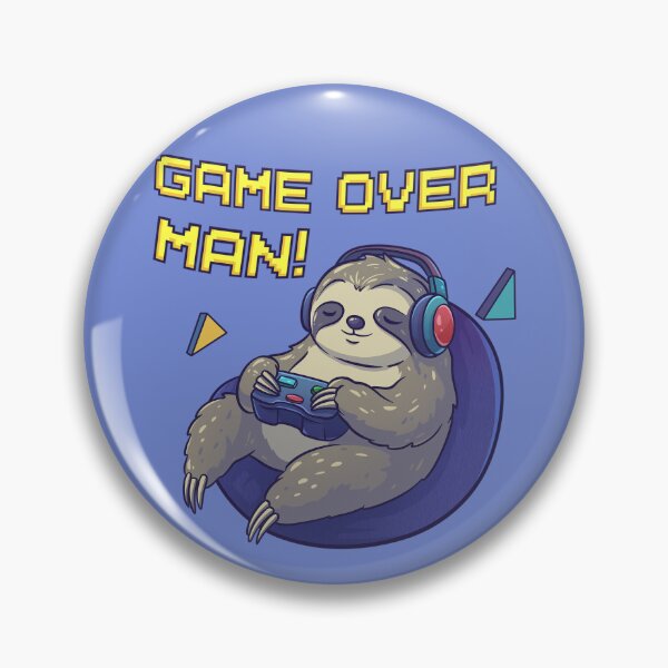 Item preview, Game Over Sloth Gamer Print designed and sold by tviyluv.
