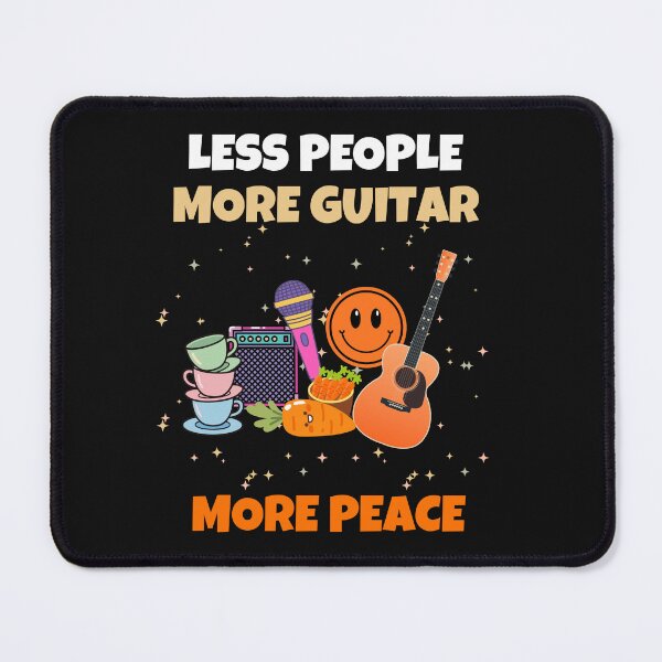 Item preview, Less People More Guitar More Peace Funny Guitar Player Design designed and sold by Joyful-Pixel.